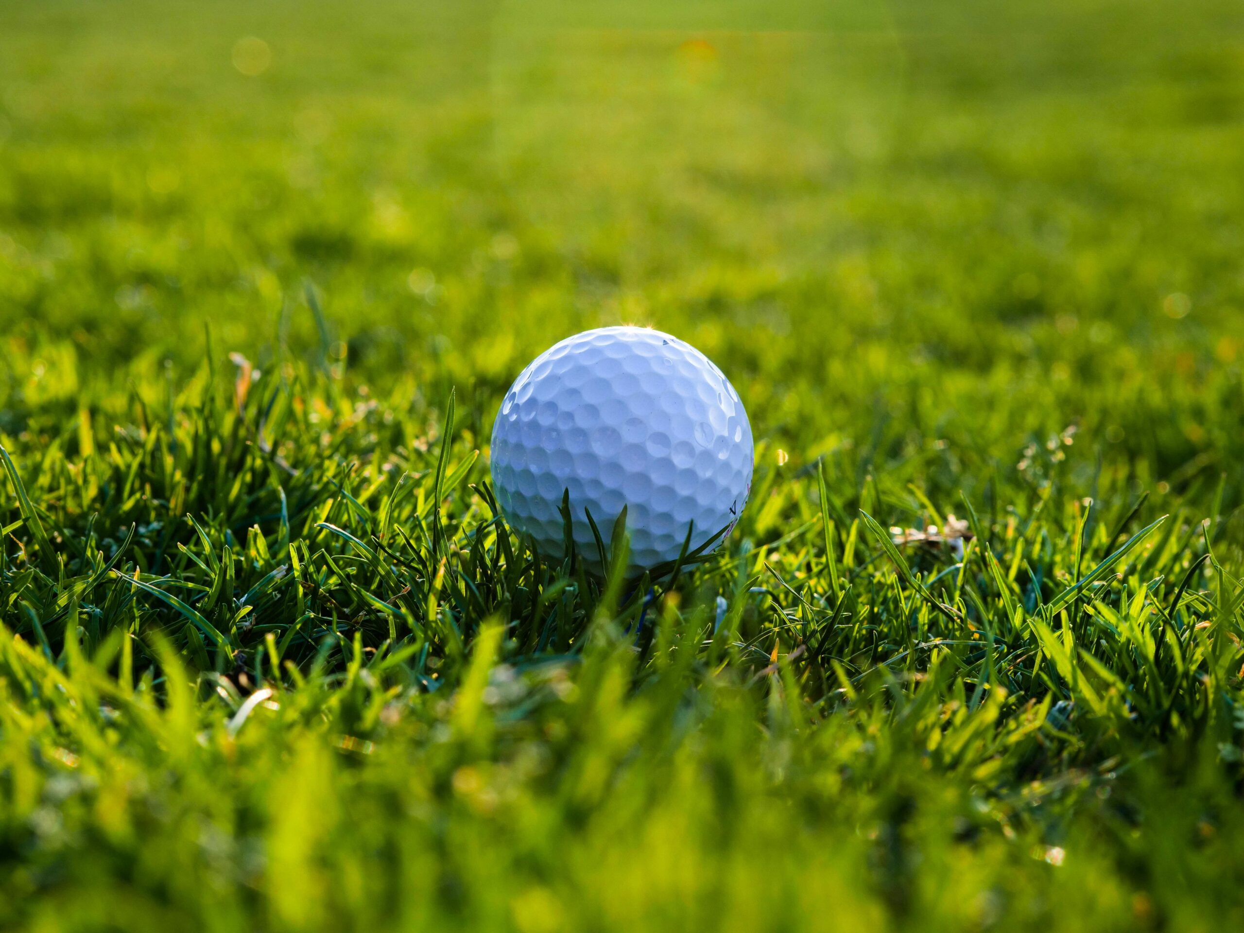 causes of slice in golf - golf ball in the grass